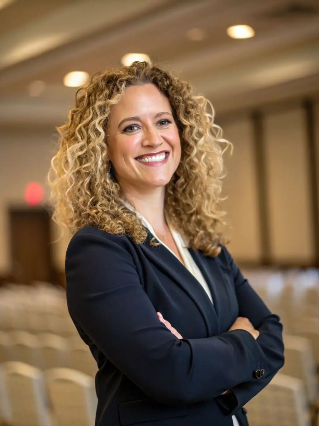 A professional headshot of Ms. Chloe Dubois, a renowned expert in sustainable business practices, smiling warmly. She is a speaker at the FocusPro Leadership Conference.
